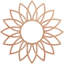 Médaillon de plafond en bois de marguerite, noyer 32 po x P 11 1/8 po x T 3/8 po-59356313-59356304