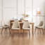 Padded Dining Chair with Wooden Legs Comfortable Upholstered Side Chair with Backrest & Sturdy Construction Modern Kitchen Chair for Dining Room, Living Room, Kitchen-1876769967