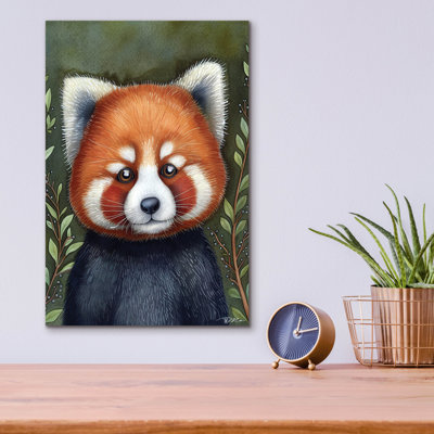 Red Panda Portrait' by Momart Acrylic Glass Wall Art