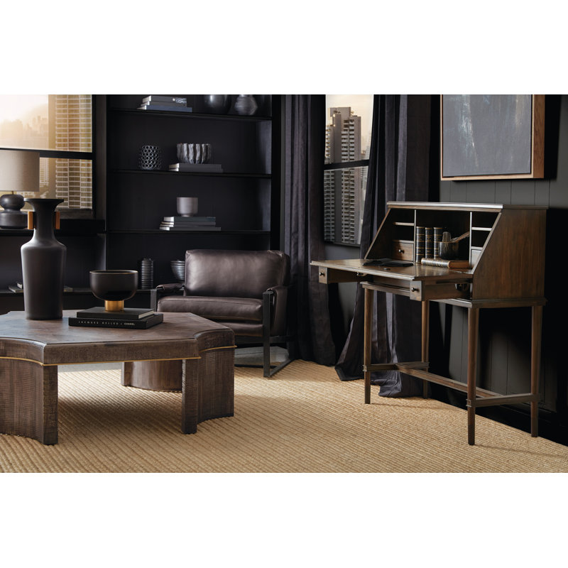 Brown Mango Wood Octagonal Coffee Table with Storage