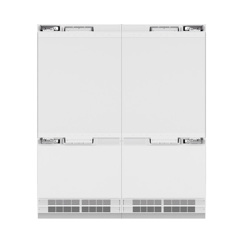 ZLINE Autograph Edition 72 po. 39,6 pieds cubes Réfrigérateur à congélateur inférieur encastré à porte française avec distributeur d'eau, machine à glaçons et accessoires