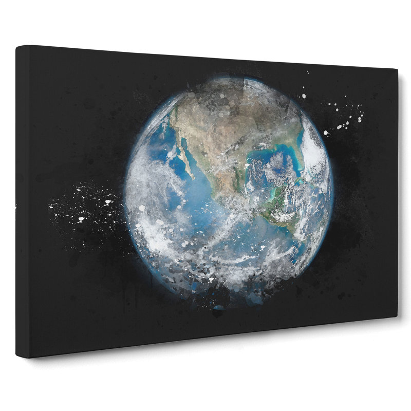 Image Of Earth - Wrapped Canvas Painting, 50cm H x 76cm W x 3cm D
