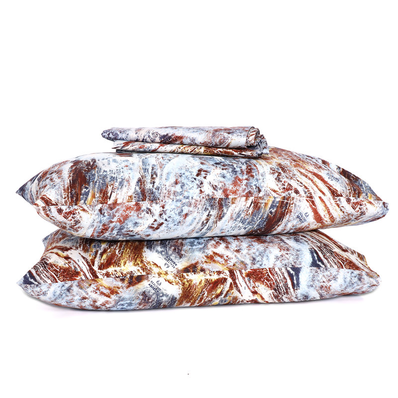 Aspect Sheet Set Percale Camouflage Sheet Set, King Sheet Set + Fitted Sheet + 2 Pillowcases