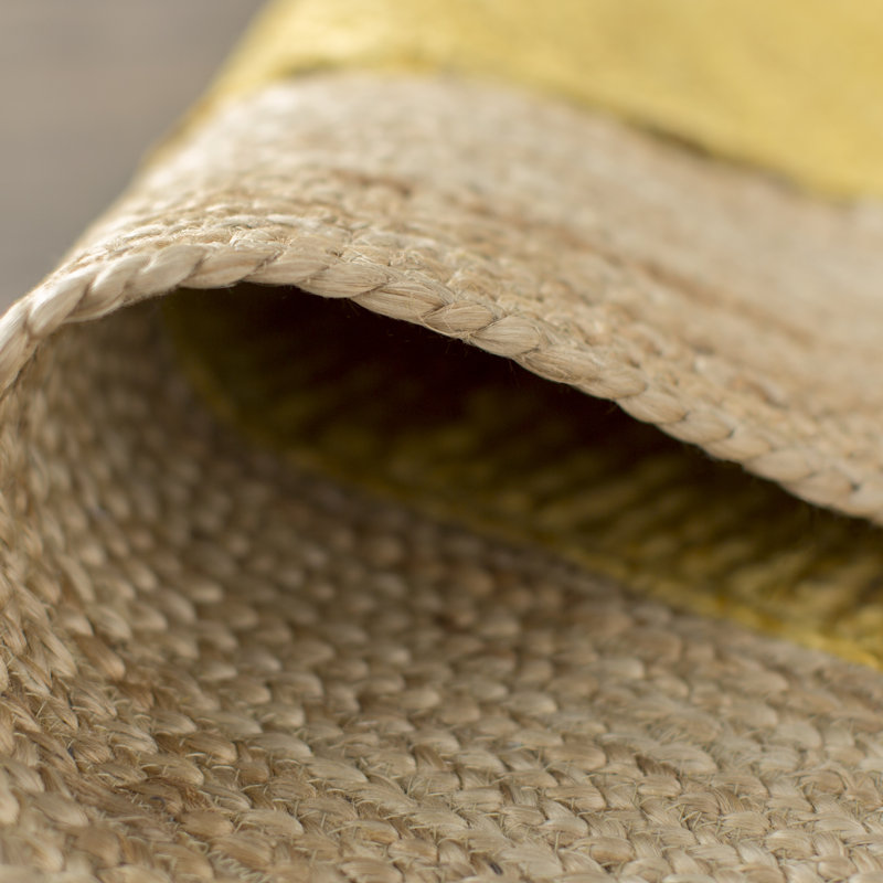 Tapis jaune en jute / sisal Wisser, Rectangulaire 2 pi x 3 pi