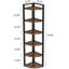 Étagère de coin 70,87 "de hauteur à 6 niveaux brun rustique pour le salon et le bureau-1320409926