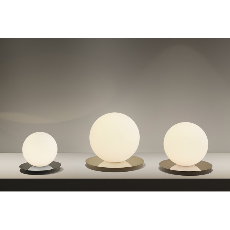 Bola Sphere Globe Table Lamp, 8.75"  H x 9.5" W x 9.5" D, Black