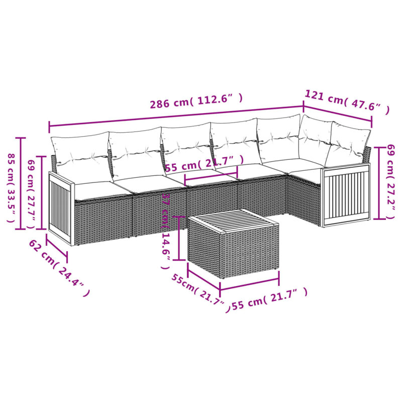 Ensemble de canapé de jardin Vidaxl