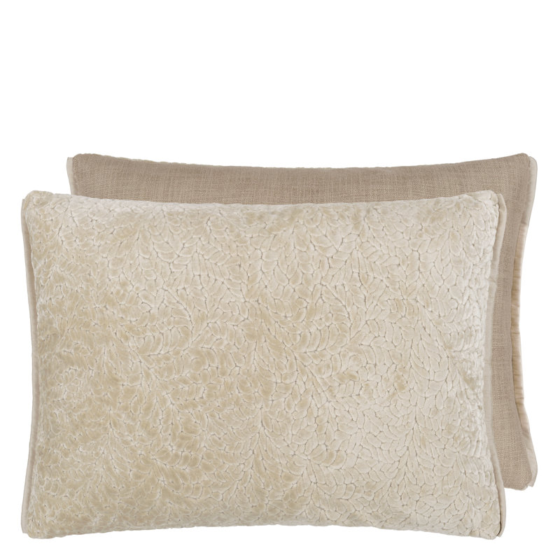 Cartouche Decorative Pillow, Linen