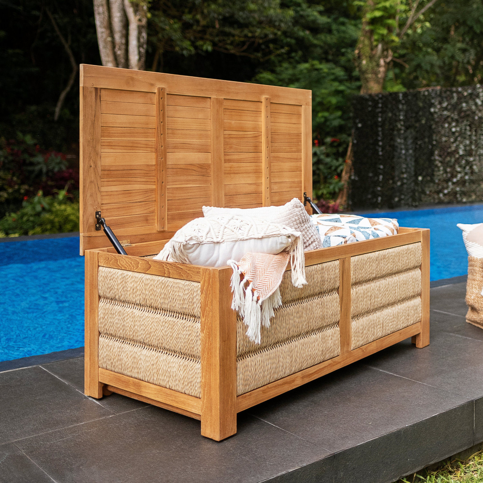 Cotesfield Teak Wood Outdoor Deck Box