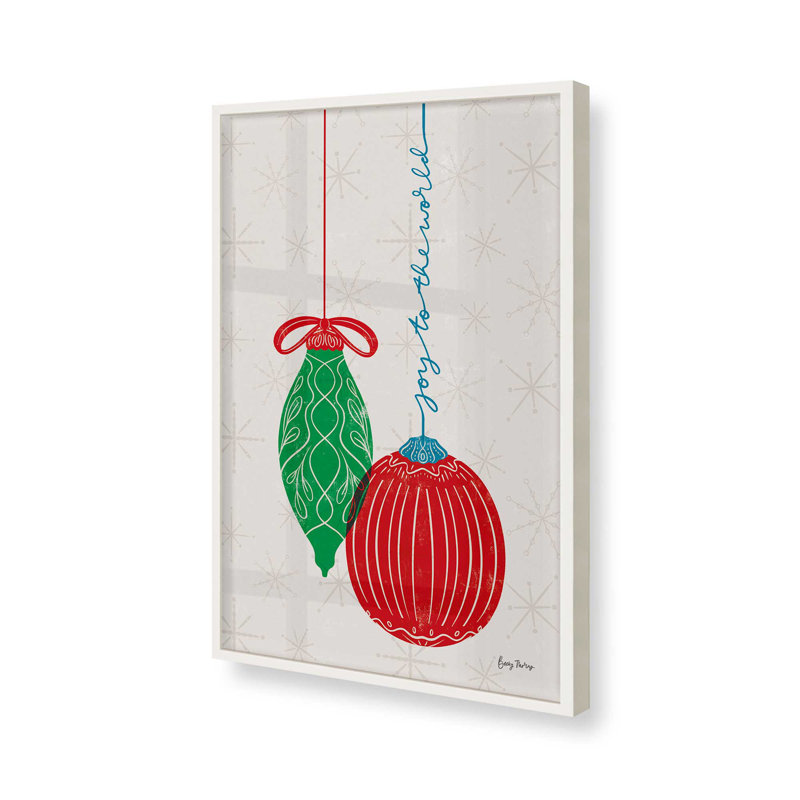 Elegant Holiday Ornaments II, impression dans un, Cadre opaque blanc, H 15 po x l 12 po x P 1,25 po