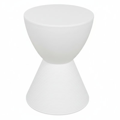 Crushy Plastic Side Table With Storage
