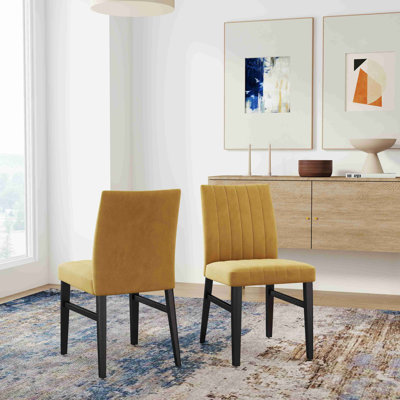 Ensemble de salle à manger 5 pièces, table à tréteaux ronde et 4 chaises rembourrées