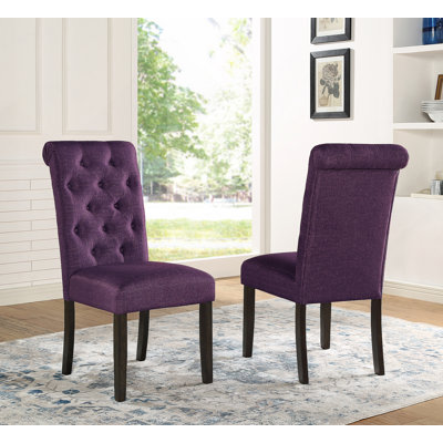 Chaise de salle à manger en bois massif Leviton, ensemble de 2