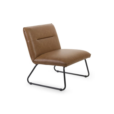 Faux Leather Accent Chair