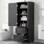 Grande armoire de rangement autoportante en panneau de fibres à densité moyenne avec 2 tiroirs et tablette réglable-270530233
