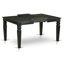 L'ensemble de table de cuisine 5 pièces comprend une table de salle à manger rectangulaire avec une rallonge papillon et 4 chaises rembourrées en tissu Gotham-110129798-110129799