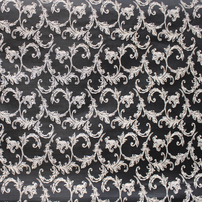 Floral Jacquard | Arbella Fabric, Black
