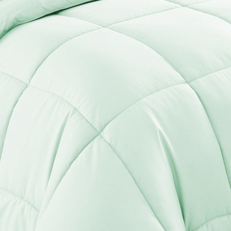  Luxury Alternative Comforter and Sheet Set, Mint, Full Comforter + 6 Additional Pieces