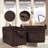 Handwoven Laundry Hamper Basket With Vegan Leather Handles, Large Wicker Storage Organizer For Blankets, Clothes, Toys In Bedroom, Bathroom, Living Room