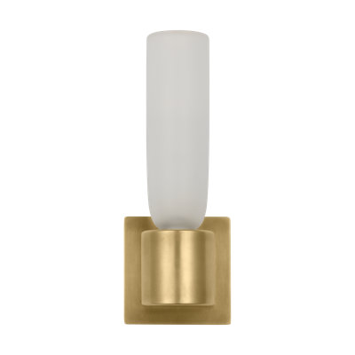 Kelly Wearstler Volver 1-light Medium Single Sconce in Bronze with Clear Etched Glass shade