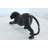 Nifao Stretching Panther Black Resin Sculpture with Beaded Texture - Luxury Designer Animal Décor - 15" x 4" x 6"H-258824250