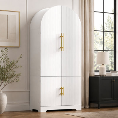 72 Inch Fluted Storage Cabinets