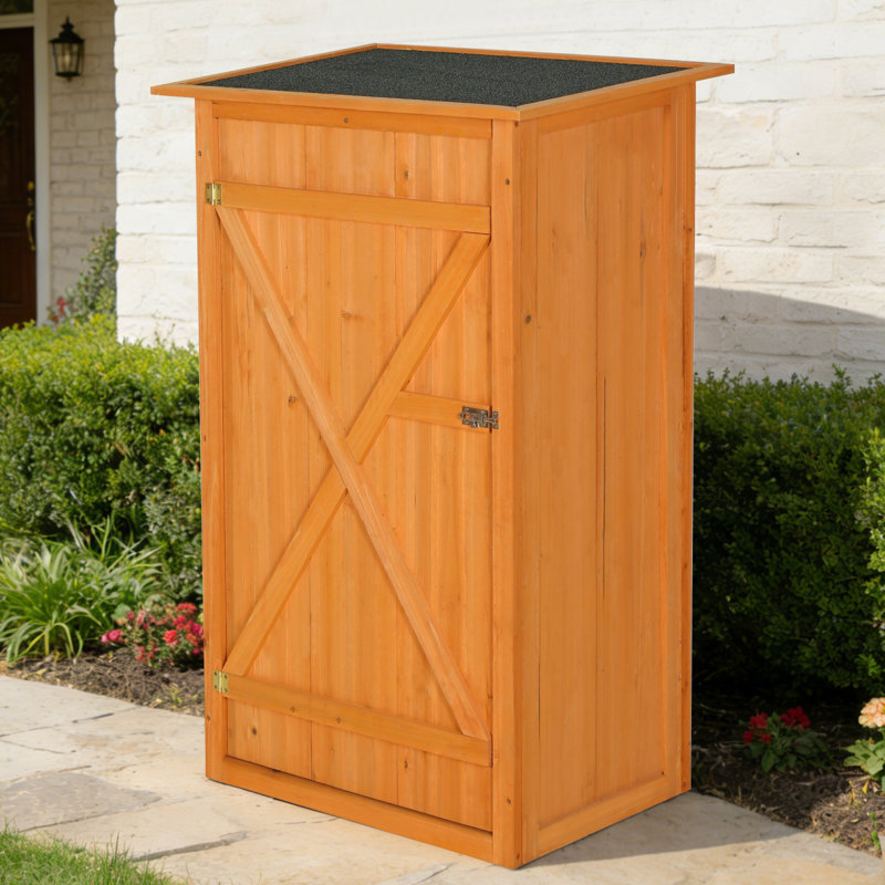 Remises peu encombrantes, rangement rustique compact en bois massif pour la cour arrière