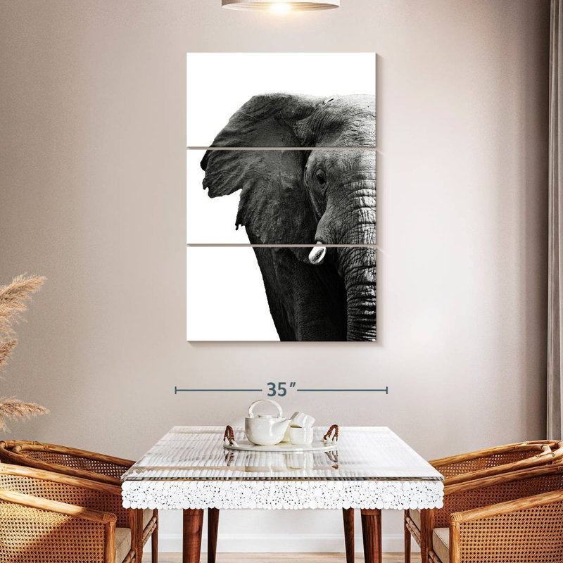Brampt Wrinkled African Elephant, 50" H x 32" W