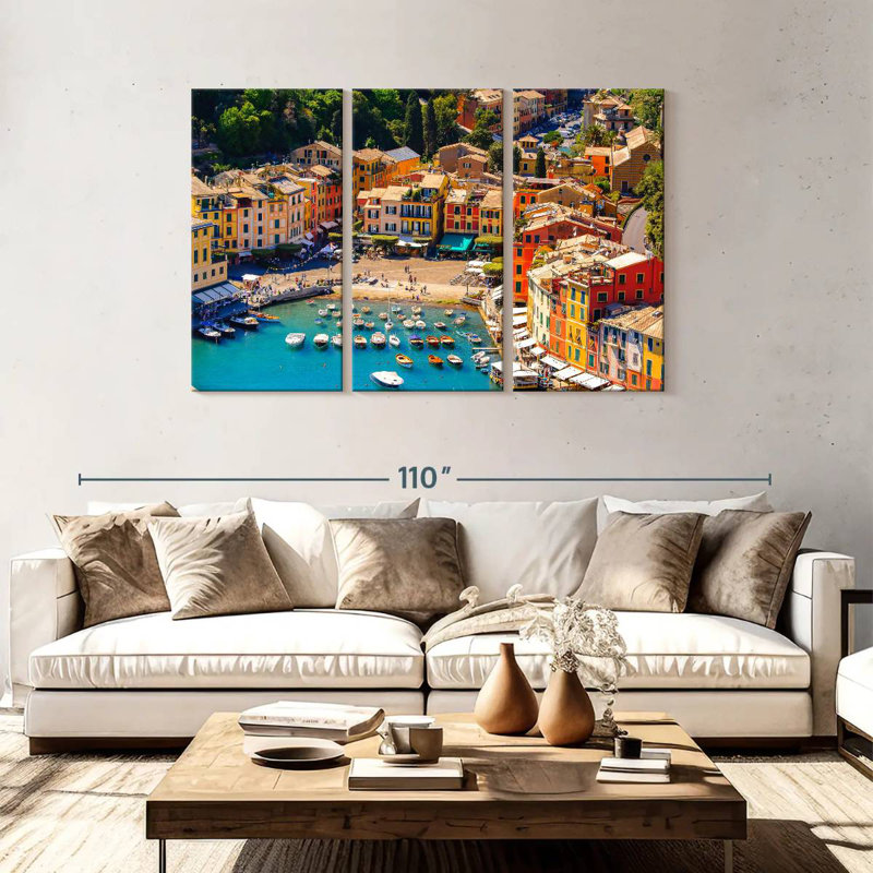 Kavia Portofino Fishing Town, 48" H x 74" W