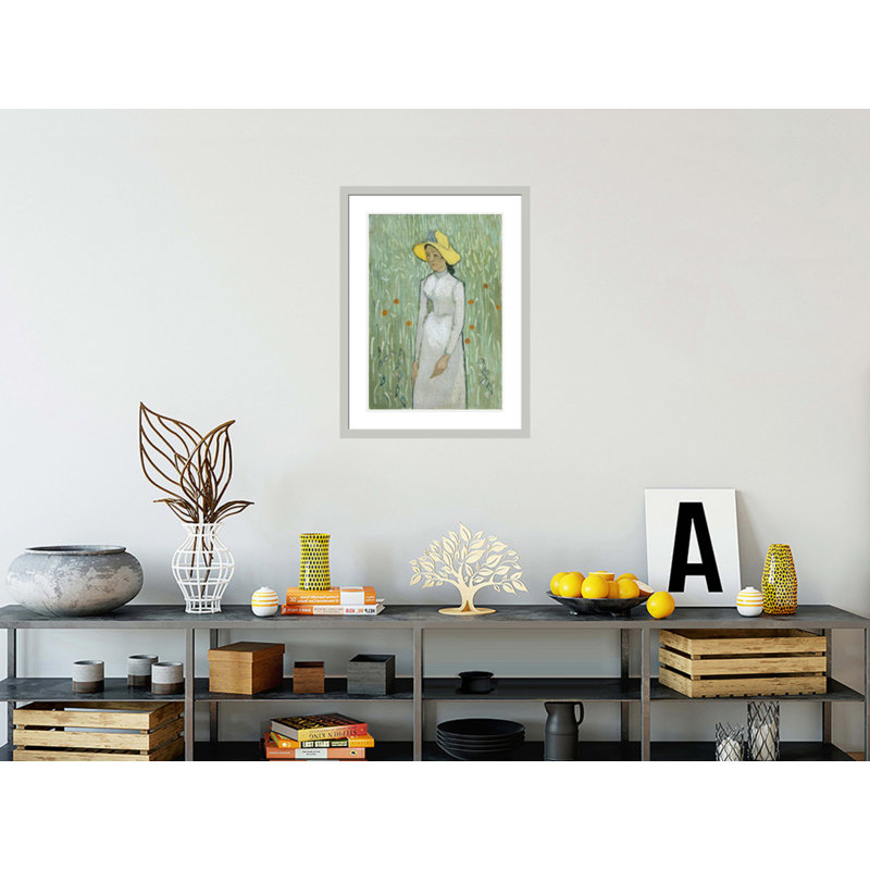 «Girl in White» par Vincent van Gogh, impression giclée encadrée, 29,5 po H x 22,18 po L