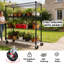Étagères de rangement robustes en métal avec roulettes l 55,5 po x P 24 po x H 80 po, 4 niveaux réglables, capacité de 2400 lb, étagère de garage, rangement industriel roulant
