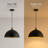 16 inch set of 2 Black and Gold Pendant Lights for Kitchen island-1833781868-1829832596-1829837491