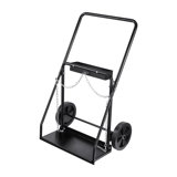 Chariot-réservoir à double réservoir d'oxygène en acétylène avec roues solides de 10 po
