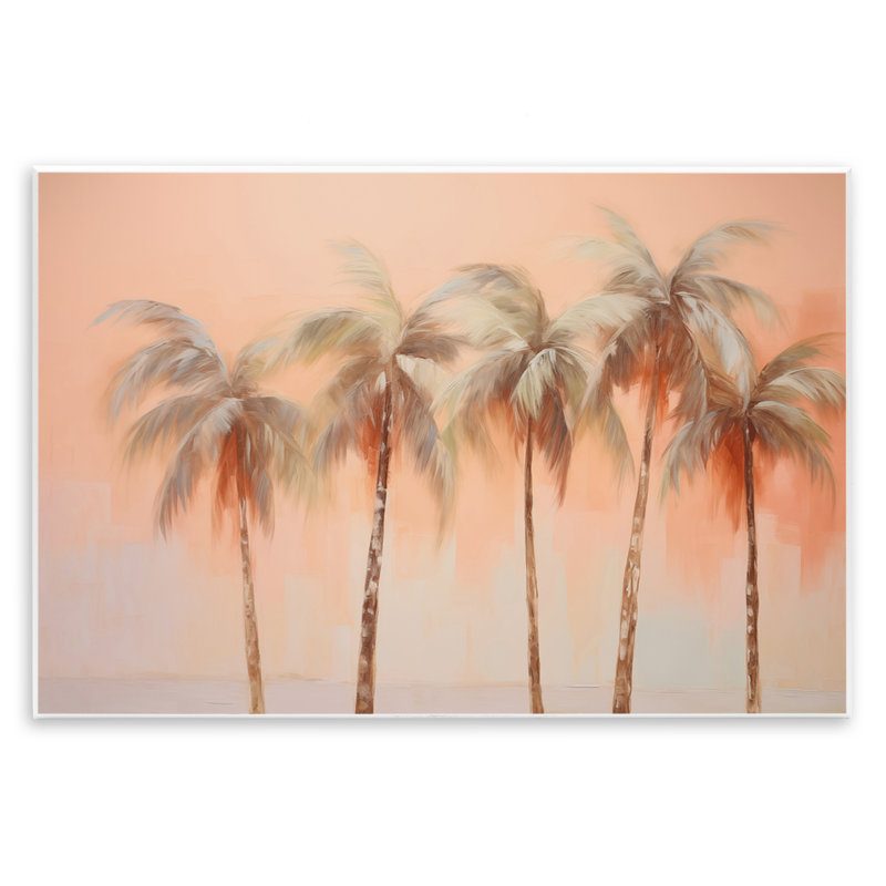  Soft Palm Tree Lineup Wall Plaque Art by Arlington Prints, H 10 po x l 15 po
