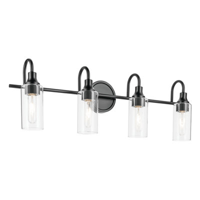 31.5" 4-Light Vanity Light with Clear Glass
