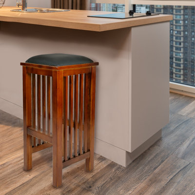 Folcroft Upholstered Counter Stool with Solid Wood Frame