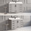 Meuble-lavabo simple en bois massif l 48 po x P 22 po Houston II avec rangement discret et plateau en pierre reconstituée Houston II-246166791-246166809