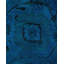 Tapis unique noué à la main Fine Vibrance - bleu, 6 pi 1 po x 9 pi 2 po