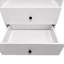 Système d'organisation en bois blanc avec 2 tablettes, 4 tiroirs et 6 tringles