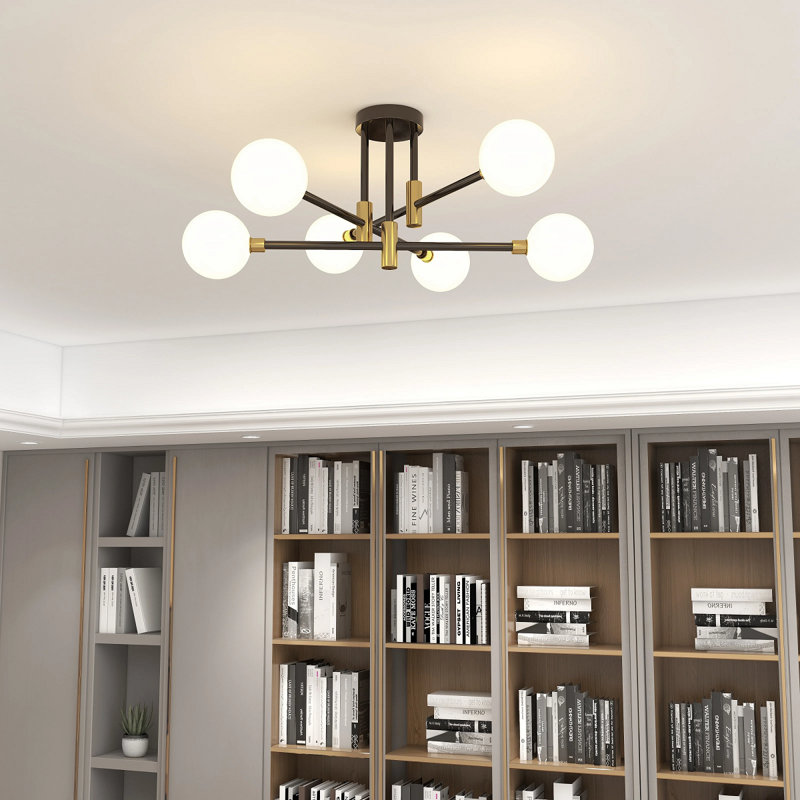 Hesperus Glass Semi Flush Mount