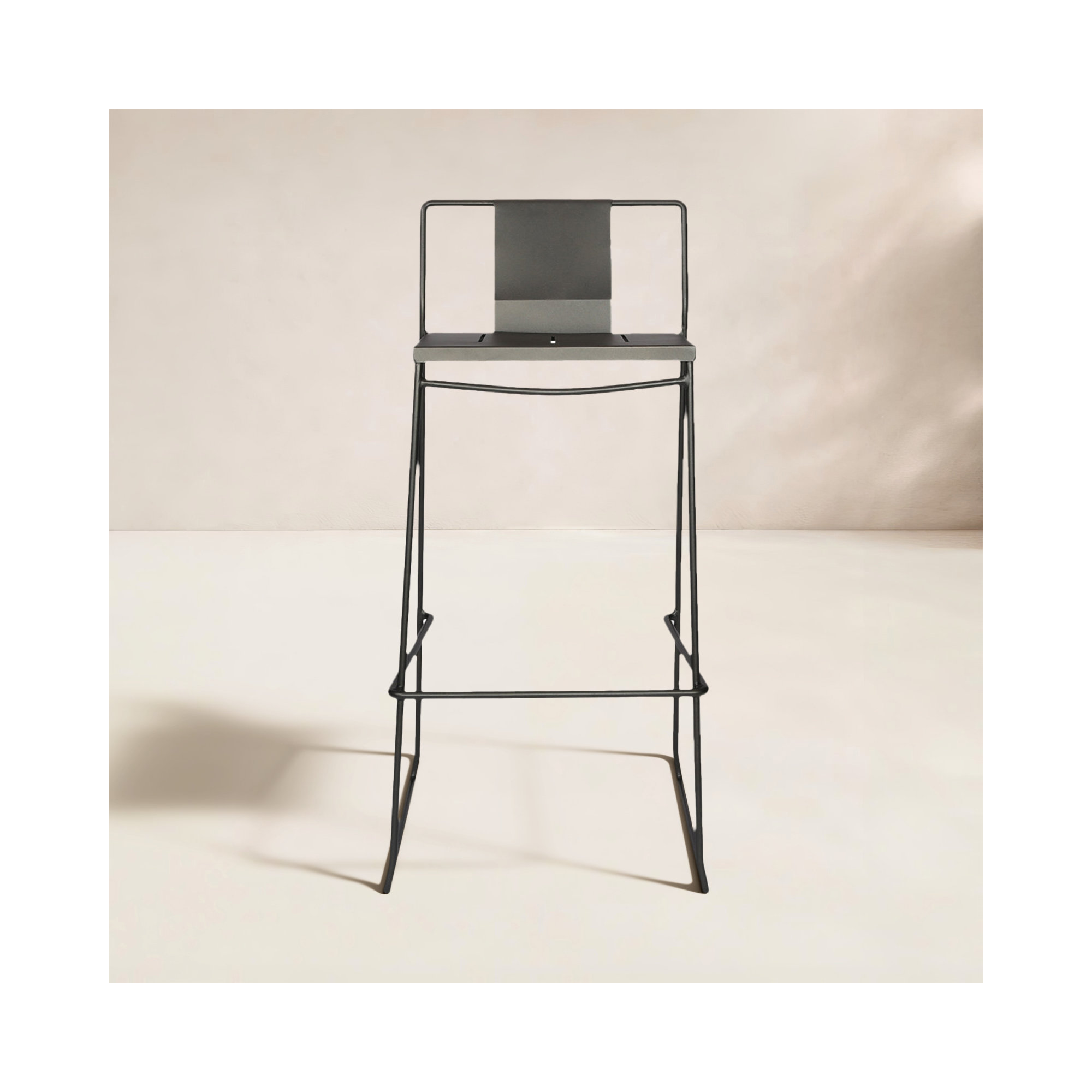 Avers 36.75'' Outdoor Bar Stool, Matte Coal
