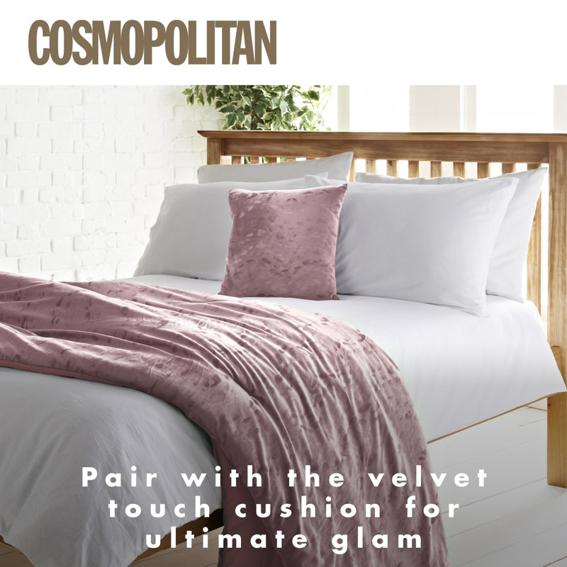 Cosmopolitan Plain Weave / Muslin Throw Blanket, Blush Pink