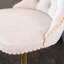 Velours beige à hauteur ajustable - de 2 pour la maison de pub et l'îlot de cuisine, rembourré moderne avec dossier, plus grand siège à tirette fabriqué à la main, dossier