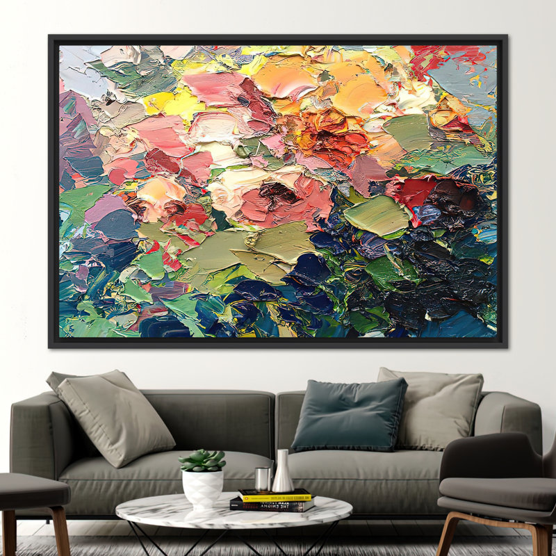 Art mural moderne sur toile abstraite moderne - affiche contemporaine imprimée en acrylique éclatante, H 45 po x l 100 po