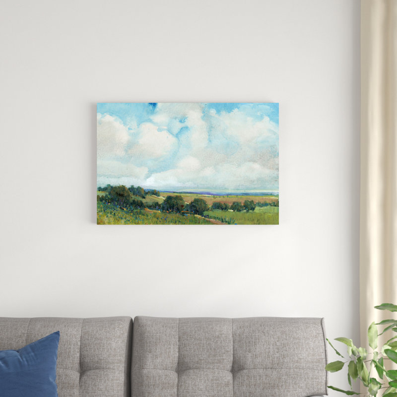 «Looming Clouds I», peinture sur toile, H 20 po x l 30 po