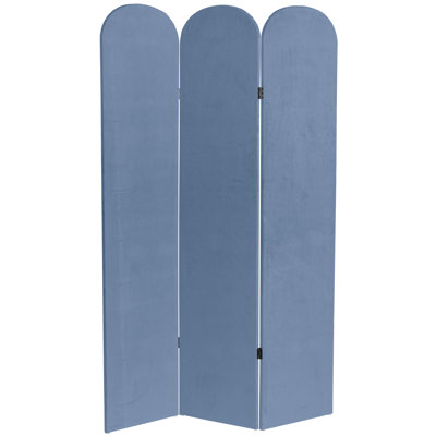 Wayt 3 - Panel Velvet Folding Room Divider