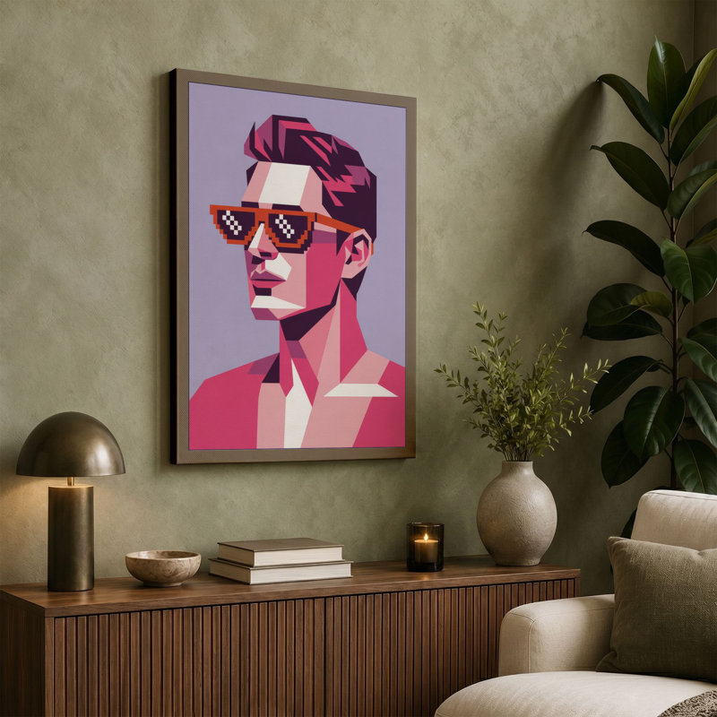 Sunglasses Statement Modern - Wrapped Canvas, 36x24 - 91.4 x 61.0 cm, White Border