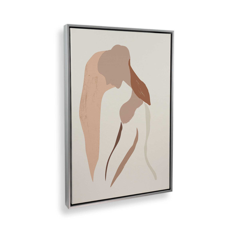 Pensées silencieuses, Cadre flottant en chrome poli, H 18,75 po x l 12,75 po