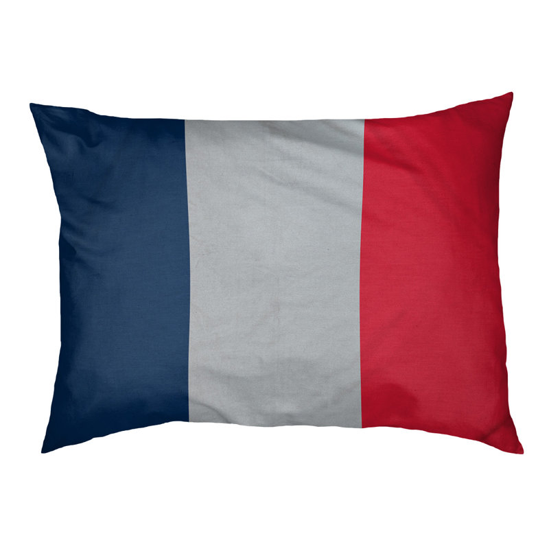 Coussin Detroit, Grand (l 40 po x P 30 po x H 14 po), Navy Blue/Silver/Red
