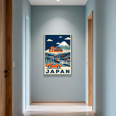Scenic & Cityscapes Japan Landscape With Mount Fuji And Traditional Architecture